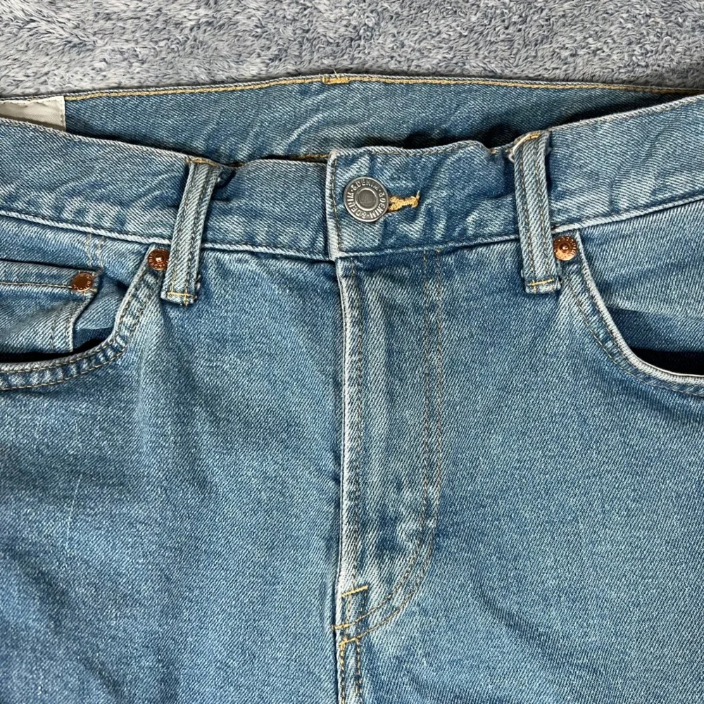 H&M Slim Fit Jeans Mens 34x32(30) Light Wash Blue Denim Stretch Pants 1024256 7